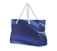 Borsa a tracolla a prova di sabbia blu scuro con tasche laterali per il fine settimana con portabicchieri sul lato