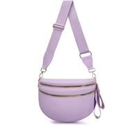 Borsa a tracolla a scacchi, in nylon, da donna, alla moda, a scacchiera, con tracolla, Viola chiaro puro, Moda