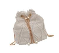 Borsa A Tracolla A Secchiello In Elegante Con Nappe Da Donna A Catena In Jeans Coulisse Borsa A Per L'uso Quotidiano Cartella In