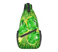 Borsa a tracolla a tracolla Borsa a tracolla impermeabile antifurto Zaino casual per lo sport Palestra Yoga, per il giorno di San Patrizio Foglia di trifoglio verde trifoglio