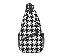 Borsa a tracolla a tracolla Borsa a tracolla impermeabile antifurto Zaino casual per sport, palestra, yoga, per moderno pied de poule a righe astratte