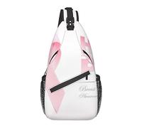 Borsa a tracolla a tracolla Borsa a tracolla impermeabile antifurto Zaino casual per sport Palestra Yoga, per nastro di seta rosa Consapevolezza del cancro al seno Speranza Amore