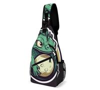 Borsa a tracolla a tracolla Little Green Dragon's Egg Zaino a tracolla casual Zaino sportivo da viaggio per escursionismo per donna uomo