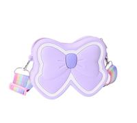 Borsa a tracolla a tracolla per studente in silicone carino borsa a spalla borsa per le donne borsa zaini per bambini ragazze asilo, Lilla, Taglia unica