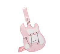 Borsa A Tracolla A Tratto A Forma Chitarra Elegante Per Donne Decoro A Catena Punk Pura Con Cerniera In Pelle Con Cinghia Regolabile Per Spalla In Pelle PU