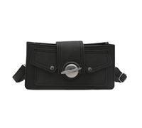 Borsa a tracolla accattivante Borsa a tracolla Delicata Borsa a tracolla in pelle PU Borsa casual per ufficio e viaggio Tracolla a catena Satchel, Nero , One Size