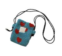 Borsa a tracolla accattivante con pois unici borsa a tracolla con tracolla regolabile adatta per varie occasioni elegante borsa per la spesa, Blue Love, One Size