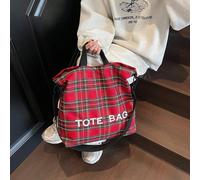 Borsa a tracolla alla moda - Ampia capacità, realizzata in PVC e carta kraft leggeri, con chiusura a strappo, scelta di stile per le donne quadriCloruro di polivinile