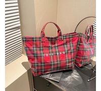 Borsa a tracolla alla moda - Ampia capacità, realizzata in PVC e carta kraft leggeri, con chiusura a strappo, scelta di stile per le donne quadriCloruro di polivinile