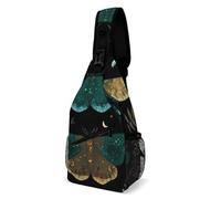 Borsa a tracolla alla moda, borsa a tracolla con stampa Moth Moon Black Dark Art, zaino porta attrezzi