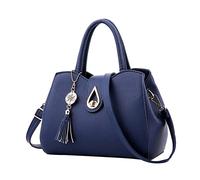 Borsa a tracolla alla moda, borsa sportiva da donna, borsa a tracolla trasparente con tasche aperte (blu, taglia unica)