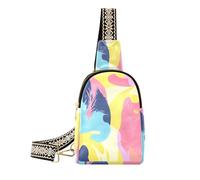 Borsa a tracolla alla moda Colorful Art Asthetic Cat piccole borse a tracolla antifurto fanny pack borsa per il giorno pack