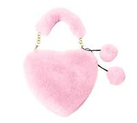 Borsa a tracolla alla moda con fascia abbinata a colori borsa a tracolla a forma di cuore borsa per San Valentino Love Bag Large Canvas Tote, A, Taglia unica