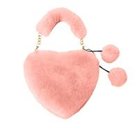 Borsa a tracolla alla moda con fascia abbinata a colori borsa a tracolla a forma di cuore borsa per San Valentino Love Bag Large Canvas Tote, F, Taglia unica