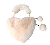 Borsa a tracolla alla moda con fascia abbinata a colori borsa a tracolla a forma di cuore borsa per San Valentino Love Bag Large Canvas Tote, H, Taglia unica