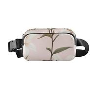 Borsa a tracolla alla moda con giglio bianco, per donne, uomini, adolescenti, piccola borsa a croose con tracolla regolabile, per viaggi, shopping, corsa, Blush Giglio Bianco, 1 size