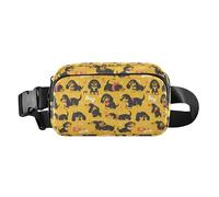 Borsa a tracolla alla moda con illustrazione di ciliegie, per donne, uomini, adolescenti, viaggi, shopping, corsa, Bassotto Sogni Di Un Osso, 1 Size