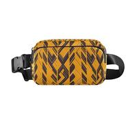 Borsa a tracolla alla moda con illustrazione di ciliegie, per donne, uomini, adolescenti, viaggi, shopping, corsa, Moda Zigzag Pattern Giallo, 1 Size