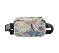 Borsa a tracolla alla moda con illustrazione di crisantemo con pennello, per donne e uomini, resistente all'acqua, con cinghia regolabile, per viaggi, palestra, lavoro, Illustrazione di crisantemo