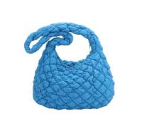 Borsa a tracolla alla moda con morbido design plissettato borse a tracolla in nylon che offrono comfort e stili per l'uso quotidiano, Deep Blue Db, Medium