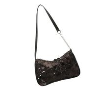 Borsa a tracolla alla moda con paillettes impreziosita da molteplici stili da indossare borsa a tracolla per tutti i giorni abbigliamento casual essenziale vari eleganti borsa a tracolla, Nero , One