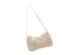 Borsa a tracolla alla moda con paillettes impreziosita da molteplici stili da indossare borsa a tracolla per tutti i giorni abbigliamento casual essenziale vari eleganti borsa a tracolla, bianco, One