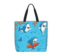 Borsa a tracolla alla moda con stampa balena sottomarina borsa casual borsa shopper borsa per lavoro e viaggio