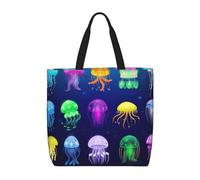 Borsa a tracolla alla moda con stampa di meduse oceano borsa casual borsa shopper per lavoro e viaggio