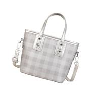 Borsa a tracolla alla moda di due toni con la composizione resistente dell'unità di elaborazione dell'acqua della cinghia regolabile per ogni giorno, Argento, 22x17cm