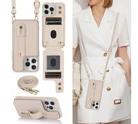 Borsa a tracolla alla moda in finta pelle con custodia per telefono compatibile con iPhone 17e Air 16e 15 14 13 Pro Max Plus S26 S25 Edge S24 Ultra A37 A57 Z Fold 7 6 5 4 con cinturino da polso e cord