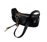 Borsa a tracolla alla moda in morbida pelle casual borsa ascellare per la moderna ricerca professionale e stili pratica borsa, Nero , One Size