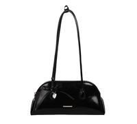 Borsa a tracolla alla moda in pelle PU per donne ragazze casual sotto le ascelle Tote Bag tinta unita borsa con manico superiore con ciondolo per lo shopping, Nero , 370.00x150.00x250.00mm