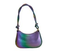 Borsa a tracolla alla moda in poliuretano per trasportare i tuoi oggetti essenziali in borse sotto le ascelle borsa da donna borsa versatile e pratica, Viola, One Size