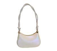 Borsa a tracolla alla moda in PU porta i tuoi oggetti essenziali in borse sotto le ascelle borsa per le donne borsa a tracolla design unico, bianco, One Size