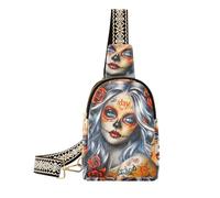 Borsa a tracolla alla moda messicana Sugar Skull Girl1 borsa antifurto per le donne crossbody per escursioni