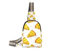 Borsa a tracolla alla moda moda moda triangolo giallo formaggio nero fanny pack moda per le donne per il pacchetto di giorno, Formaggio triangolo giallo cartone animato, 1 size