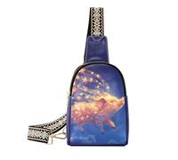 Borsa a tracolla alla moda Nature Miniature Pig da uomo carino marsupio per le donne per i viaggi, Nature Miniature Pig, 1 taglia, Nature Miniature Pig, 1 size