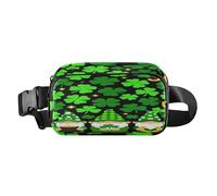Borsa a tracolla alla moda per donne d'affari, graziosa borsa da petto con gnomo per San Patrizio, con cinghia regolabile, piccola per allenamento, corsa, escursionismo