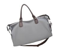 Borsa a tracolla alla moda per pendolari, design funzionale, borsa a tracolla grande per pendolarismo, sport, viaggi, multiuso, tinta unita, grigio, Bellezza di massa