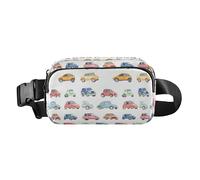 Borsa a tracolla alla moda per viaggi, corsa, escursionismo, con camion e motociclette, per donne e uomini, Collezione Cartoon Cars, 1 Size
