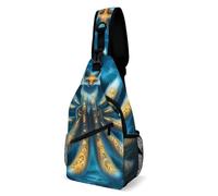 Borsa a tracolla alla moda, piccolo zaino unisex, con l'arte magica della a nove code, per viaggi ed escursioni