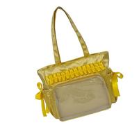 Borsa a tracolla alla moda resistente all'acqua dal design spazioso per shopping e vita universitaria borsa alla moda PU, Giallo
