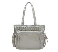 Borsa a tracolla alla moda resistente all'acqua dal design spazioso per shopping e vita universitaria borsa alla moda PU, Argento