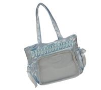 Borsa a tracolla alla moda resistente all'acqua dal design spazioso per shopping e vita universitaria borsa alla moda PU, Blu