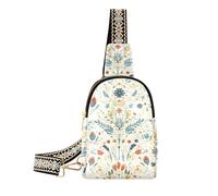 Borsa a tracolla alla moda Safari Bohemian Simle Flowers piccola borsa a tracolla antifurto per viaggi