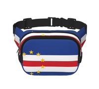 Borsa a tracolla alla moda stampata con bandiera di Capo Verde, borsa a tracolla quadrata a doppio strato da viaggio e fitness