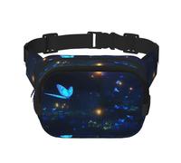 Borsa a tracolla alla moda stampata The darkness of night, marsupio da trekking, borsa a tracolla quadrata a doppio strato da viaggio e fitness