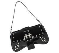 Borsa A Tracolla Alla Per Donne In Pelle Pura Sette Borse Alla Con Disegni Con Borchie Per Usi Quotidiani Stili Punk Bordite