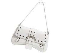 Borsa A Tracolla Alla Per Donne In Pelle Pura Sette Borse Alla Con Disegni Con Borchie Per Usi Quotidiani Stili Punk Bordite