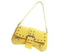 Borsa A Tracolla Alla Per Donne In Pelle Pura Sette Borse Alla Con Disegni Con Borchie Per Usi Quotidiani Stili Punk Bordite